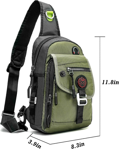 Sling Bag Chest Shoulder Backpack Crossbody Bags for Tablet Laptop Outdoor Hiking Men Women