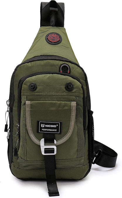 Sling Bag Chest Shoulder Backpack Crossbody Bags for Tablet Laptop Outdoor Hiking Men Women