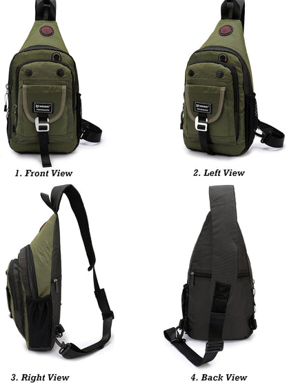 Sling Bag Chest Shoulder Backpack Crossbody Bags for Tablet Laptop Outdoor Hiking Men Women