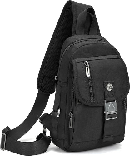 Sling Bag Chest Shoulder Backpack Crossbody Bags for Tablet Laptop Outdoor Hiking Men Women