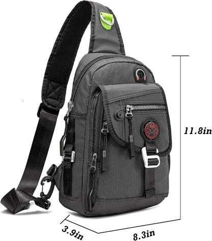 Sling Bag Chest Shoulder Backpack Crossbody Bags for Tablet Laptop Outdoor Hiking Men Women