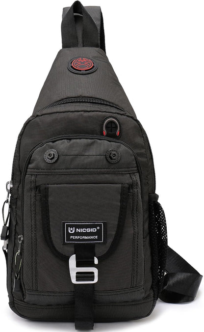 Sling Bag Chest Shoulder Backpack Crossbody Bags for Tablet Laptop Outdoor Hiking Men Women