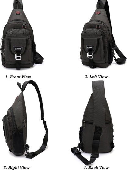 Sling Bag Chest Shoulder Backpack Crossbody Bags for Tablet Laptop Outdoor Hiking Men Women