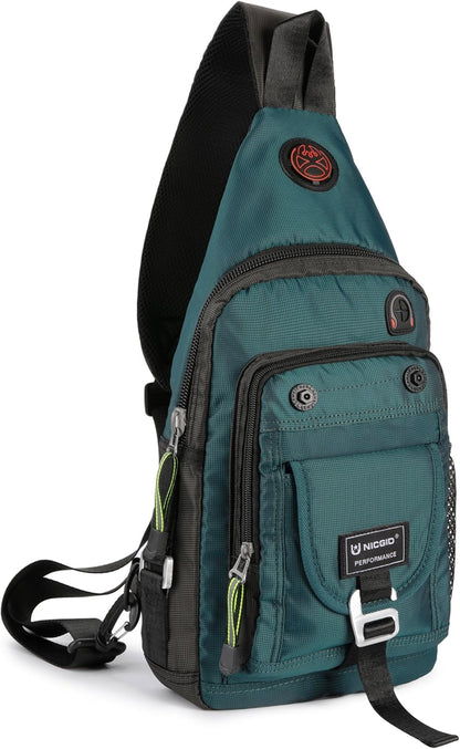 Sling Bag Chest Shoulder Backpack Crossbody Bags for Tablet Laptop Outdoor Hiking Men Women