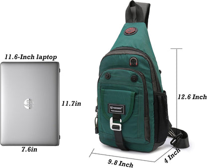 Sling Bag Chest Shoulder Backpack Crossbody Bags for Tablet Laptop Outdoor Hiking Men Women