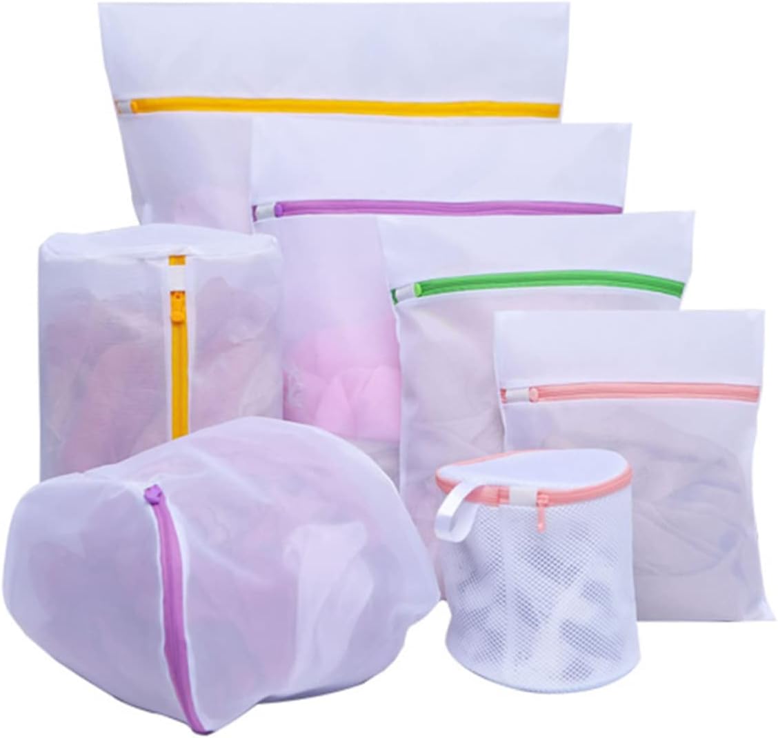 7pcs Laundry Bag Set Garment Bags for Storage for Home Delicate Lingerie Panties Random Zipper