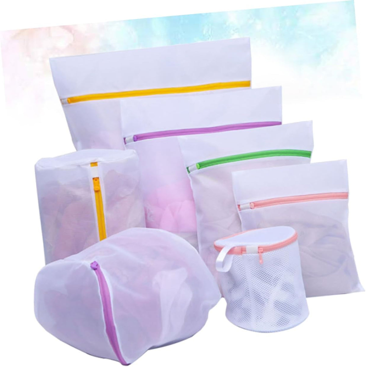 7pcs Laundry Bag Set Garment Bags for Storage for Home Delicate Lingerie Panties Random Zipper