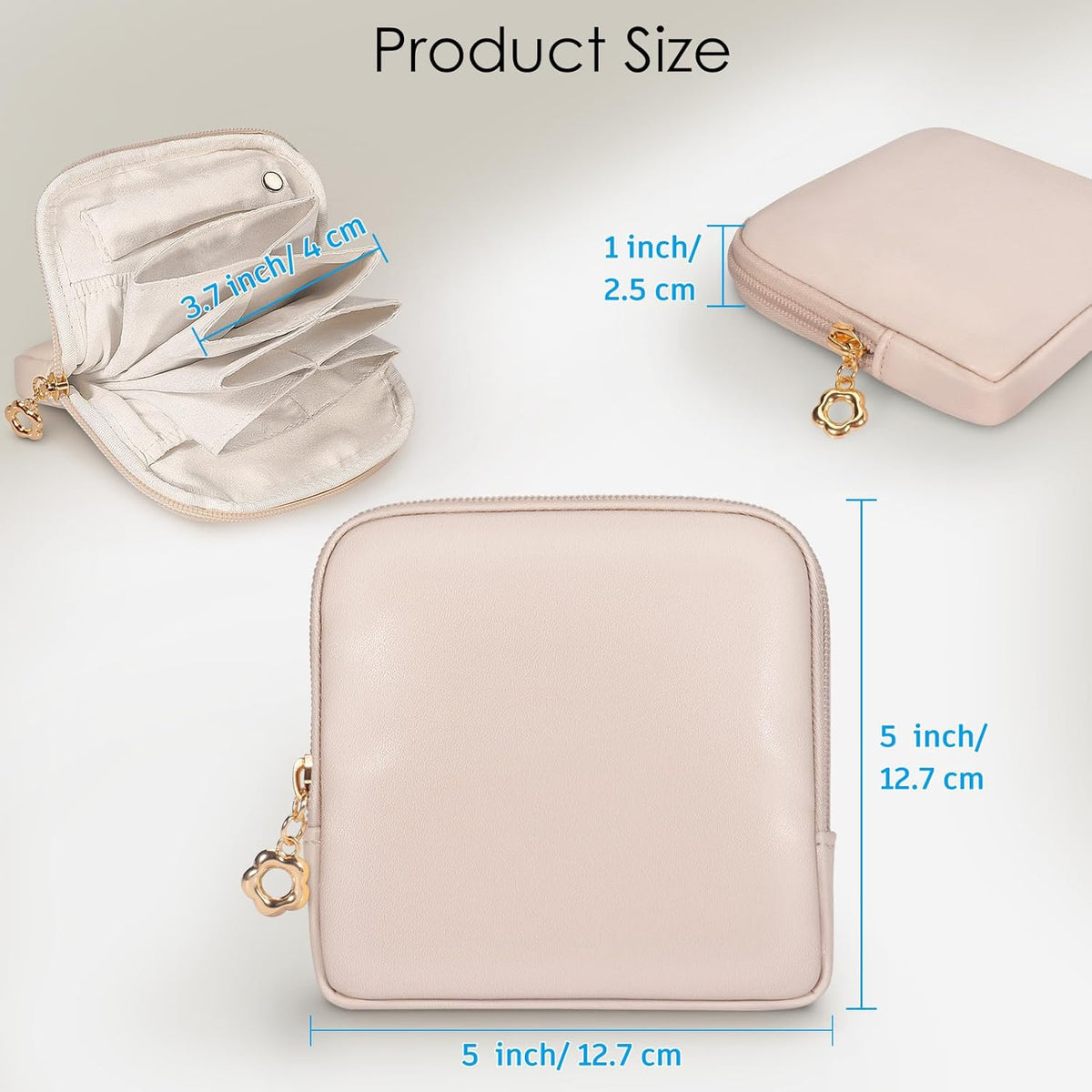 Small Travel Jewelry Case with Ring Holder, Mini Velvet Jewelry Pouch Bags, Compact Storage Organizer for Bracelet Necklaces Earrings Travel Essentials, Graduation Gift for Women (Cream White)