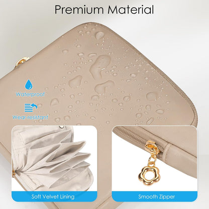 Small Travel Jewelry Case with Ring Holder, Mini Velvet Jewelry Pouch Bags, Compact Storage Organizer for Bracelet Necklaces Earrings Travel Essentials, Graduation Gift for Women (Cream White)