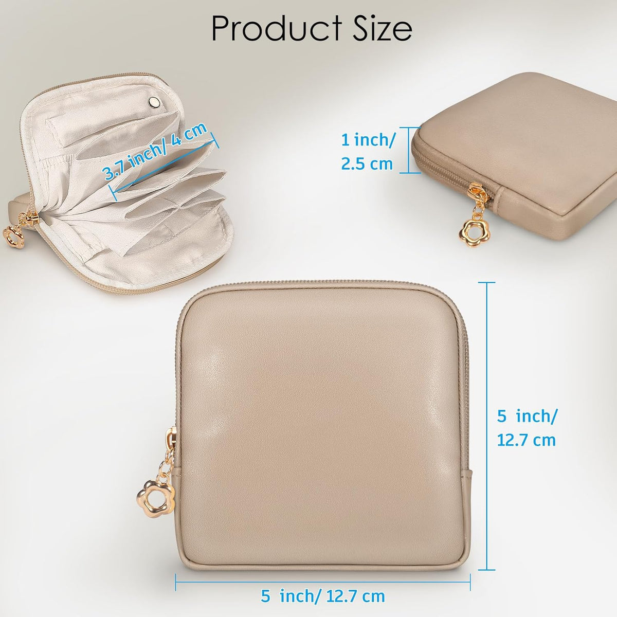 Small Travel Jewelry Case with Ring Holder, Mini Velvet Jewelry Pouch Bags, Compact Storage Organizer for Bracelet Necklaces Earrings Travel Essentials, Graduation Gift for Women (Cream White)