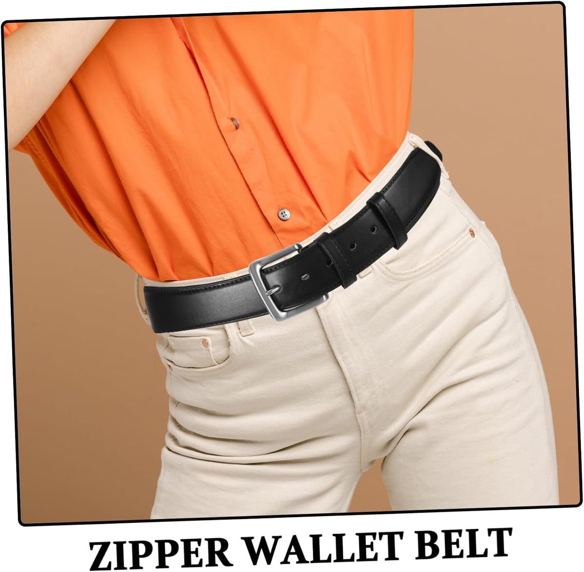 Hidden Money Waist Pouch Belt for Travel Concealed Wallet Belt with Zipper Pocket for Men for Storing Cash and Valuables