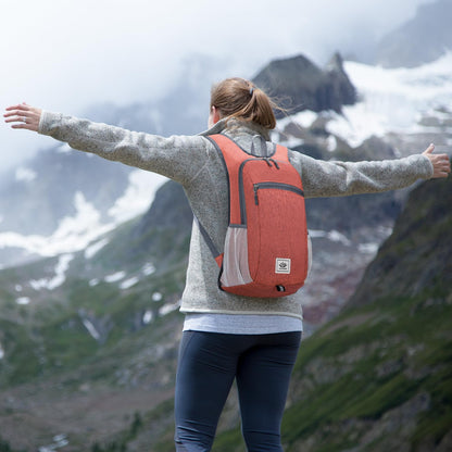 15L Lightweight Hiking Backpack Foldable Small Travel Backpack Packable Camping Backpack for Women Men (Black)