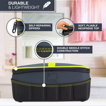 Travelflex Toiletry Kit, Makeup Bag, Shower Caddy + Travel Organizer for Luggage, Carry-on or Suitcase, Classic Side Zip, Charcoal