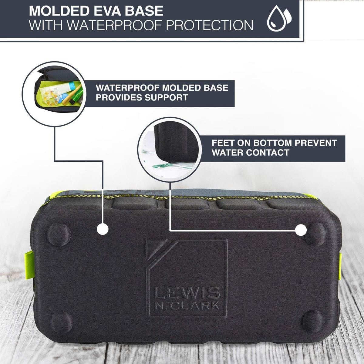 Travelflex Toiletry Kit, Makeup Bag, Shower Caddy + Travel Organizer for Luggage, Carry-on or Suitcase, Classic Side Zip, Charcoal
