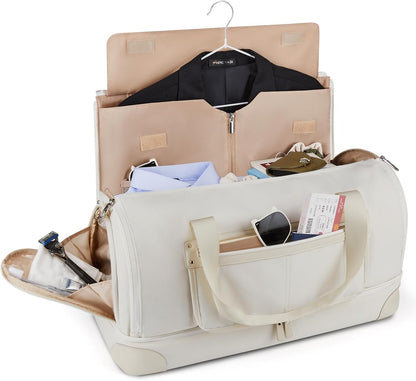 Medium Garment Bags for Travel, Convertible Travel Garment Duffle Bag Suit Bags for Women, 2 in 1 Garment Bags with Shoe Compartment