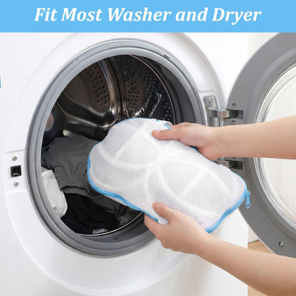 2 Pcs Bra Holder for Washing Machine,Blue,A Cups | Bra Washer Protector for Laundry with Portable Handle,Bra Wash Bag with Zipper for Washing Delicates Underwear Brassiere