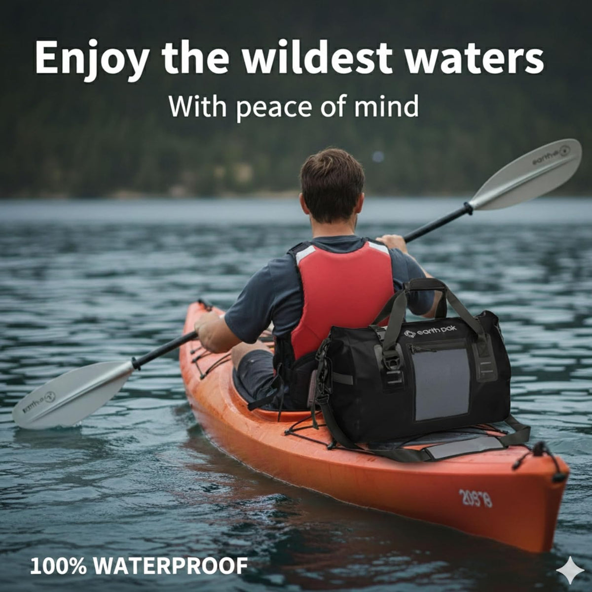 Waterproof Duffel Bag - Heavy Duty Motorcycle Dry Bag with Large Storage Space Perfect for Traveling, Camping, Kayaking, Fishing & Canoeing Bag 50L/70L/90L/120L Sizes