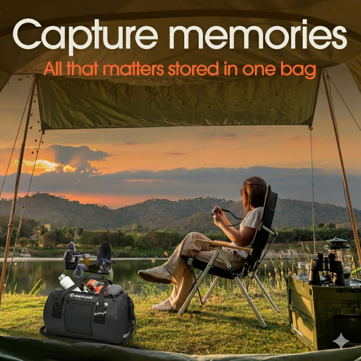 Waterproof Duffel Bag - Heavy Duty Motorcycle Dry Bag with Large Storage Space Perfect for Traveling, Camping, Kayaking, Fishing & Canoeing Bag 50L/70L/90L/120L Sizes