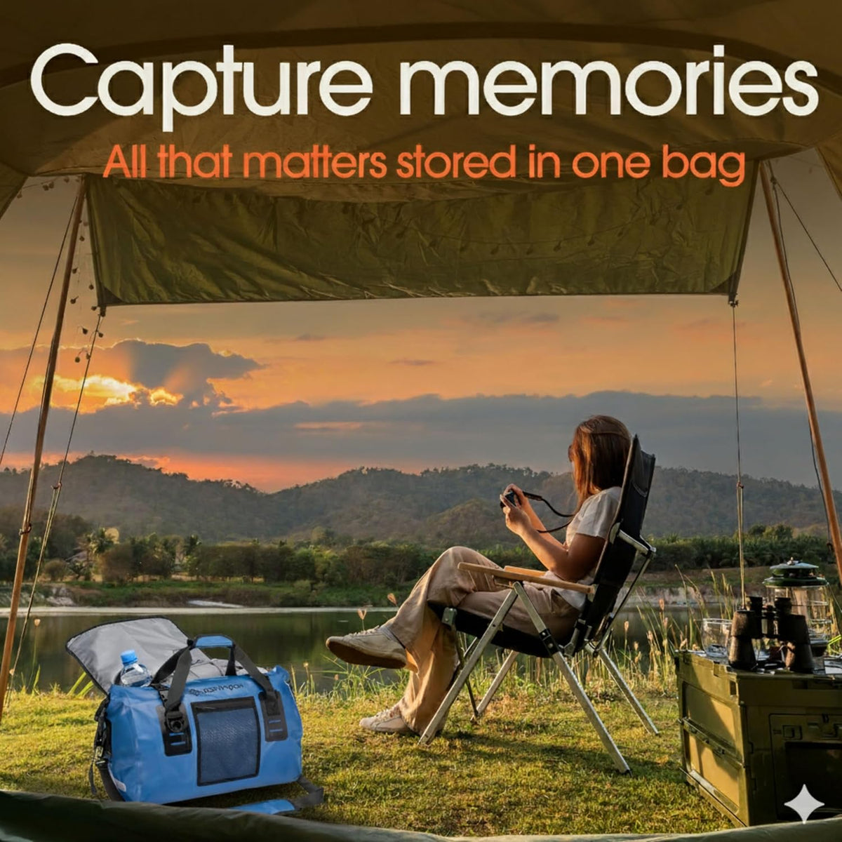Waterproof Duffel Bag - Heavy Duty Motorcycle Dry Bag with Large Storage Space Perfect for Traveling, Camping, Kayaking, Fishing & Canoeing Bag 50L/70L/90L/120L Sizes