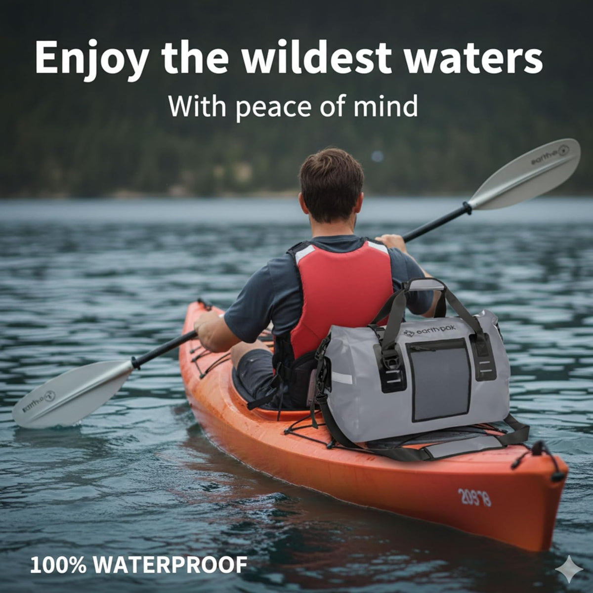 Waterproof Duffel Bag - Heavy Duty Motorcycle Dry Bag with Large Storage Space Perfect for Traveling, Camping, Kayaking, Fishing & Canoeing Bag 50L/70L/90L/120L Sizes