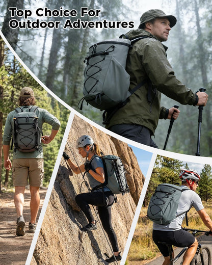 Lightweight Hiking Backpack, 20L Packable Water Resistant Daypack with Phone Pocket & RFID Blocking for Travel, Camping, Outdoor Pack for Men Women