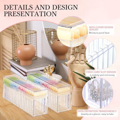 21 Pcs Acrylic Jewelry Case Organizer, Clear Jewelry Organizers Holder with Portable Anti Tarnish Storage Bags for Rings, Earrings, Necklaces, Ideal Gifts for Women (Clear)