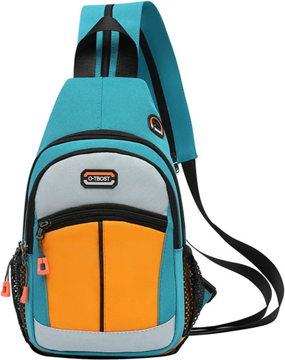Sling Bag - Women's Crossbody Shoulder Backpack for Men, Travel, Hiking, Sport, Casual Daypack (Beige, Blue, Red)