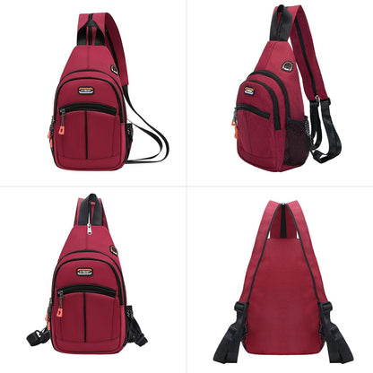 Sling Bag - Women's Crossbody Shoulder Backpack for Men, Travel, Hiking, Sport, Casual Daypack (Beige, Blue, Red)