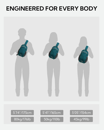 RFID Anti Theft Sling Bag: Small Crossbody Travel Hiking Daypacks | RFID pocket,Multi-compartment pocket,Water-resistant,Adjustable shoulder strap with card pocket,Lightweight nylon