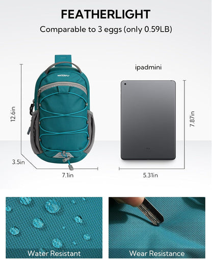 RFID Anti Theft Sling Bag: Small Crossbody Travel Hiking Daypacks | RFID pocket,Multi-compartment pocket,Water-resistant,Adjustable shoulder strap with card pocket,Lightweight nylon