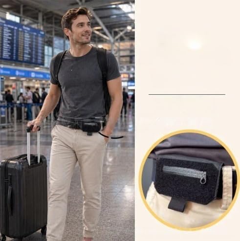 Slim Coin Purse Belt Wallet Hidden Travel Anti-Theft Waist Pouch | with Zipper for Men Waist Money Slim Pouch Easy Carry Daily Gift For Father‘s Day