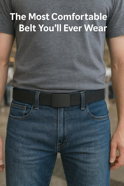 Security Money Belt with Hidden Money Pocket - Nylon Tactical Belt for Men & Women with Nonmetallic Buckle - Security Money Belt for Valuables, Cash, Passport - Cashsafe Anti-Theft Wallet, Large