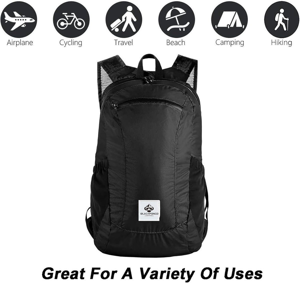 Small Backpack 18L Lightweight Packable Backpack for Travel, Airplane Travel Hiking Daypack (Green)