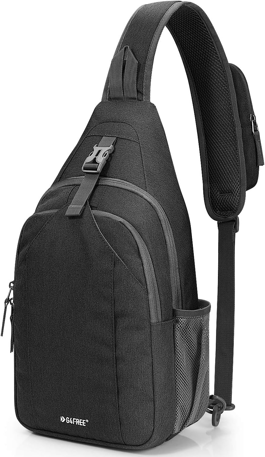 Sling Bag for Men Women, RFID Blocking Crossbody Bag, Daily, Travel | Durable Polyester Fabric, 10L, Perfect for work, shopping, weekend outings, Hiking, Reversible Shoulder Strap (Peacock Blue)