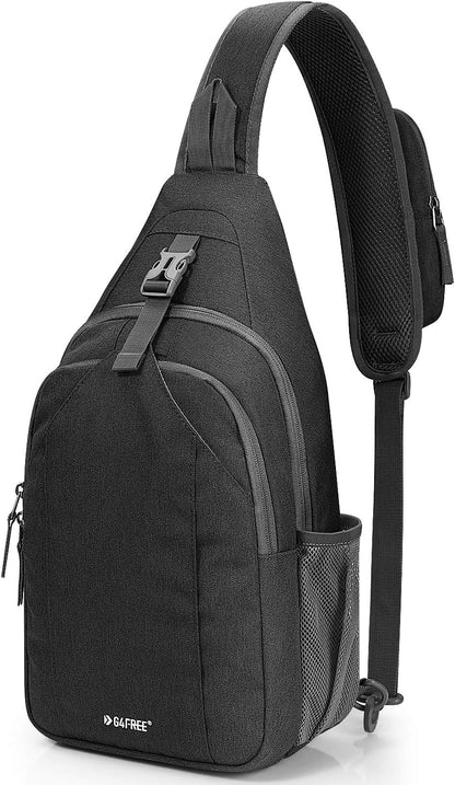 Sling Bag for Men Women, RFID Blocking Crossbody Bag, Daily, Travel | Durable Polyester Fabric, 10L, Perfect for work, shopping, weekend outings, Hiking, Reversible Shoulder Strap (Peacock Blue)