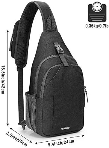 Sling Bag for Men Women, RFID Blocking Crossbody Bag, Daily, Travel | Durable Polyester Fabric, 10L, Perfect for work, shopping, weekend outings, Hiking, Reversible Shoulder Strap (Peacock Blue)