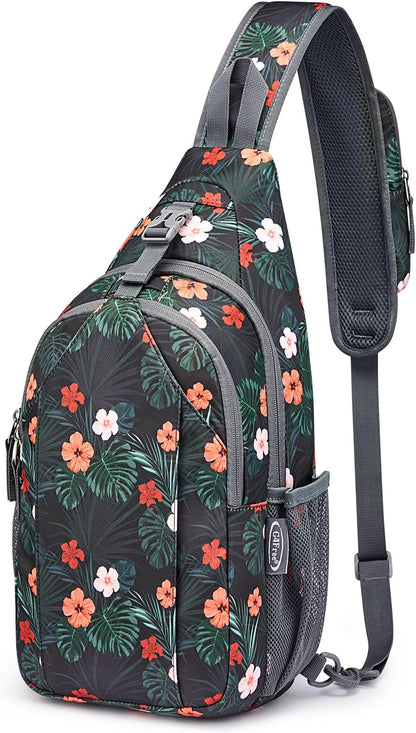 Sling Bag for Men Women, RFID Blocking Crossbody Bag, Daily, Travel | Durable Polyester Fabric, 10L, Perfect for work, shopping, weekend outings, Hiking, Reversible Shoulder Strap (Peacock Blue)