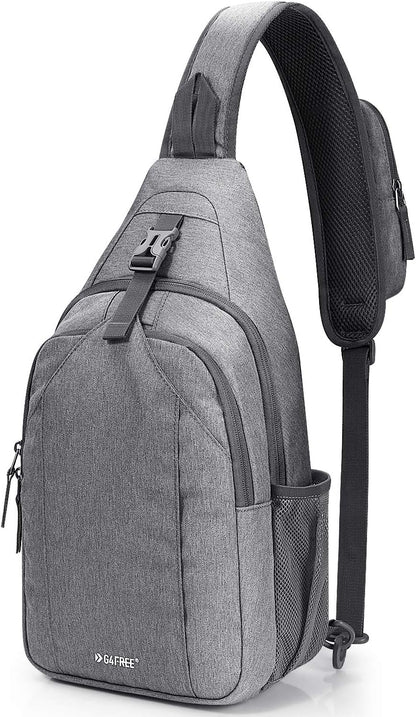Sling Bag for Men Women, RFID Blocking Crossbody Bag, Daily, Travel | Durable Polyester Fabric, 10L, Perfect for work, shopping, weekend outings, Hiking, Reversible Shoulder Strap (Peacock Blue)