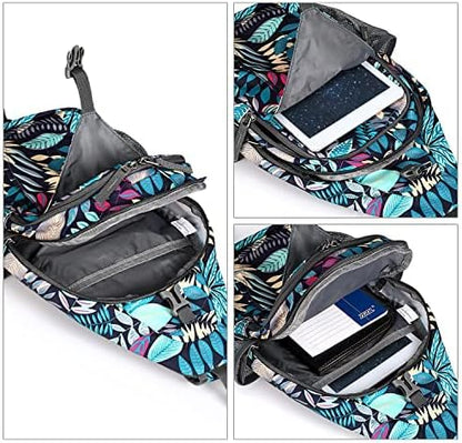 Sling Bag for Men Women, RFID Blocking Crossbody Bag, Daily, Travel | Durable Polyester Fabric, 10L, Perfect for work, shopping, weekend outings, Hiking, Reversible Shoulder Strap (Peacock Blue)