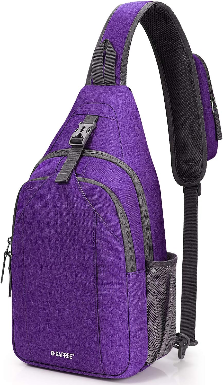 Sling Bag for Men Women, RFID Blocking Crossbody Bag, Daily, Travel | Durable Polyester Fabric, 10L, Perfect for work, shopping, weekend outings, Hiking, Reversible Shoulder Strap (Peacock Blue)