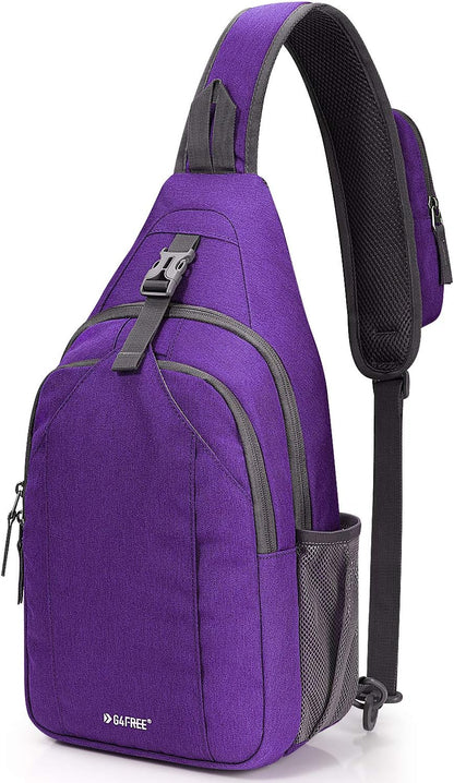 Sling Bag for Men Women, RFID Blocking Crossbody Bag, Daily, Travel | Durable Polyester Fabric, 10L, Perfect for work, shopping, weekend outings, Hiking, Reversible Shoulder Strap (Peacock Blue)