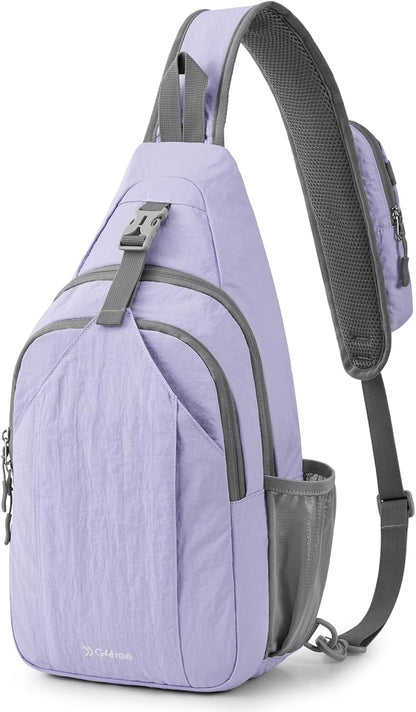 Sling Bag for Men Women, RFID Blocking Crossbody Bag, Daily, Travel | Durable Polyester Fabric, 10L, Perfect for work, shopping, weekend outings, Hiking, Reversible Shoulder Strap (Peacock Blue)