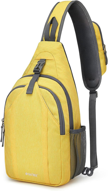 Sling Bag for Men Women, RFID Blocking Crossbody Bag, Daily, Travel | Durable Polyester Fabric, 10L, Perfect for work, shopping, weekend outings, Hiking, Reversible Shoulder Strap (Peacock Blue)