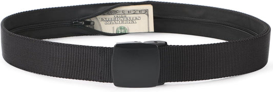 Travel Money Belt, Nylon Hidden Money Pocket Belt with Plastic Buckle