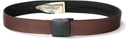 Travel Money Belt, Nylon Hidden Money Pocket Belt with Plastic Buckle