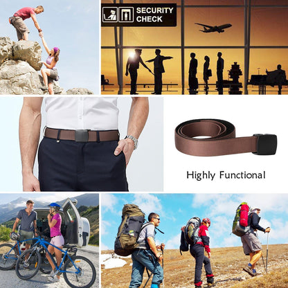 Travel Money Belt, Nylon Hidden Money Pocket Belt with Plastic Buckle