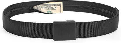 Travel Money Belt, Nylon Hidden Money Pocket Belt with Plastic Buckle
