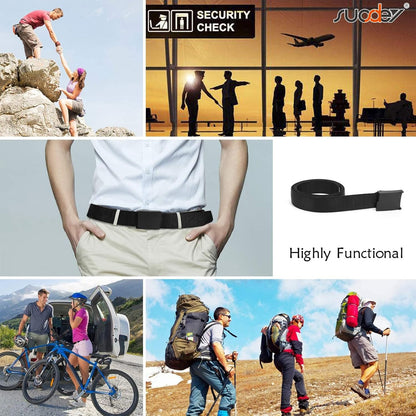 Travel Money Belt, Nylon Hidden Money Pocket Belt with Plastic Buckle