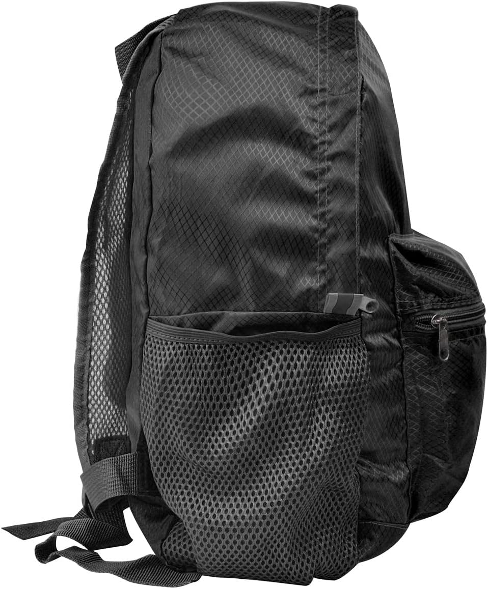 25L Backpack Packable Foldable Ultra Lightweight Water Resistant Durable Camping Travel Hiking Daypack for Men Women (Black)