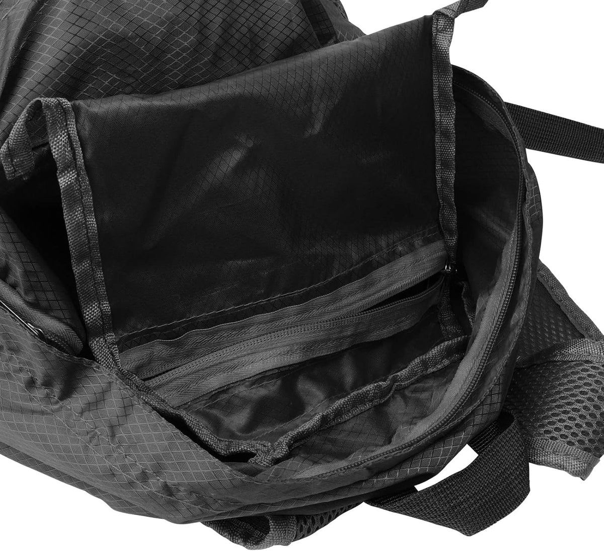 25L Backpack Packable Foldable Ultra Lightweight Water Resistant Durable Camping Travel Hiking Daypack for Men Women (Black)